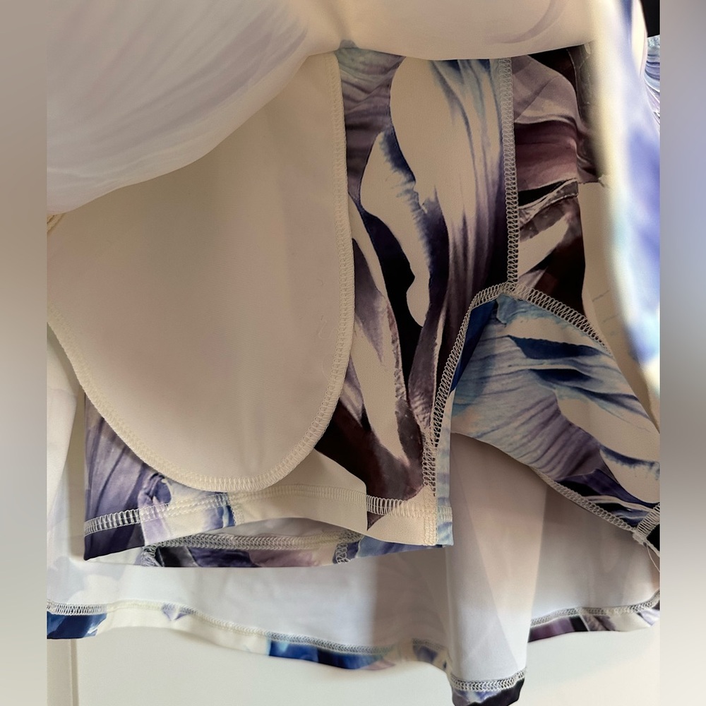 CALIA by Carrie Underwood Blue and Purple Floral Skort - Picture 3 of 6